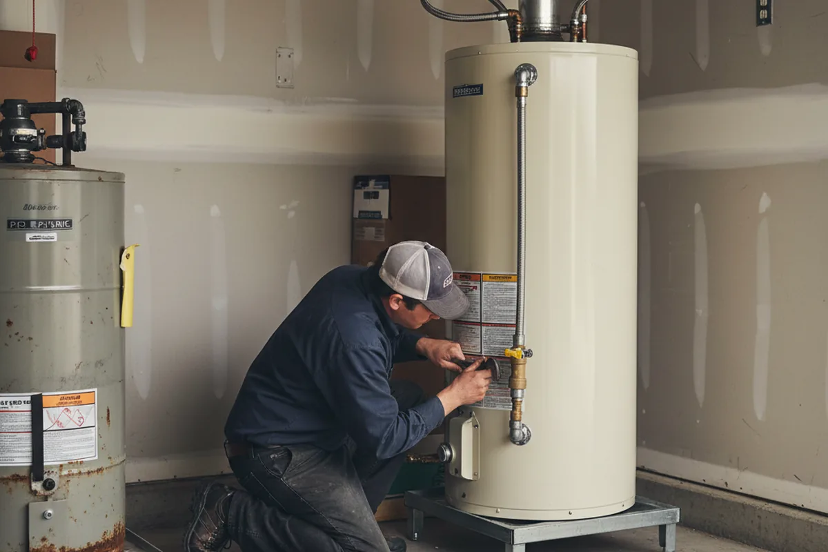Water heater and shutoff valve replacement in Madera